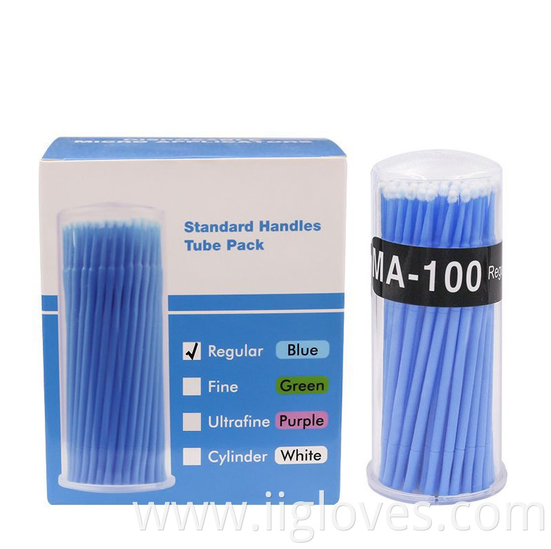 Disposable Plastic Dental Microbrush Consumable Applicator Stick Micro Tip Fine Swab Cotton Dental Brush Microbrush